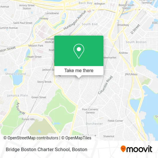 Bridge Boston Charter School map