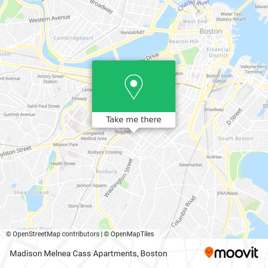 Mapa de Madison Melnea Cass Apartments