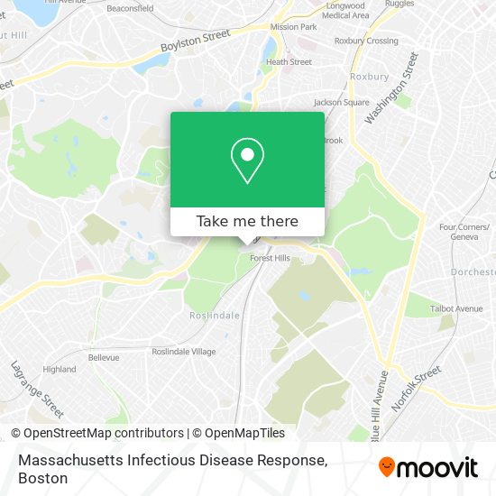 Mapa de Massachusetts Infectious Disease Response