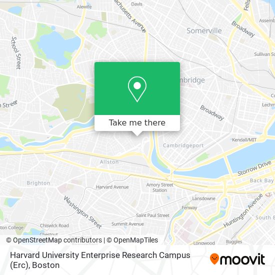 Harvard University Enterprise Research Campus (Erc) map