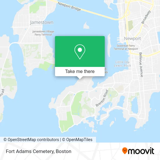 Fort Adams Cemetery map