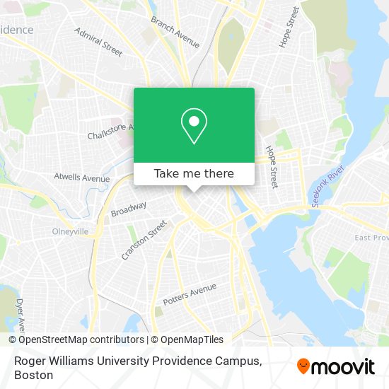 Roger Williams University Providence Campus map