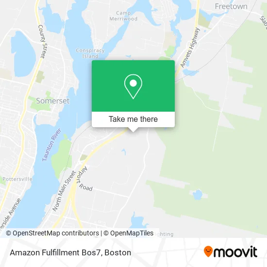 Mapa de Amazon Fulfillment Bos7