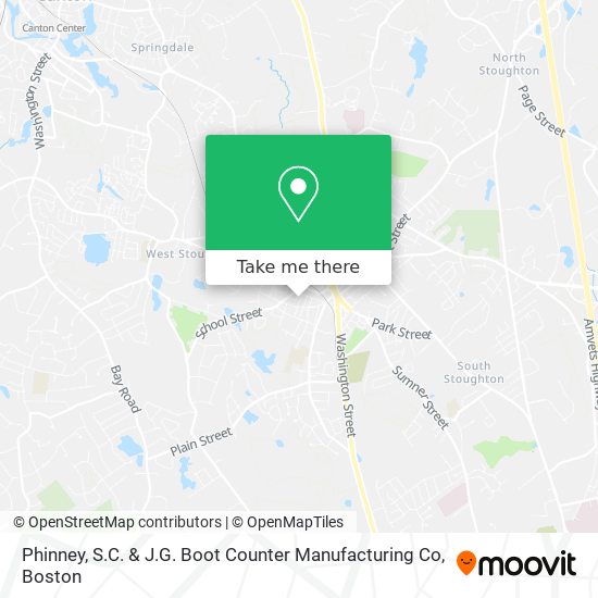 Phinney, S.C. & J.G. Boot Counter Manufacturing Co map