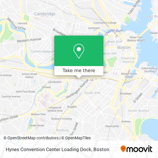 Hynes Convention Center Loading Dock map