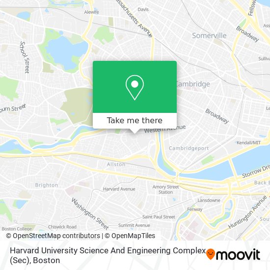 Harvard University Science And Engineering Complex (Sec) map