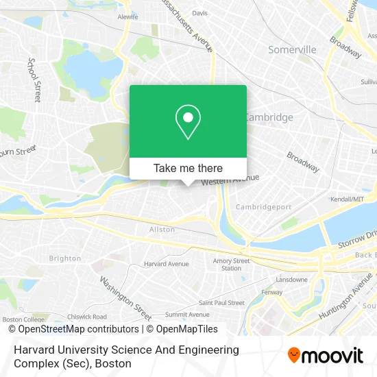 Mapa de Harvard University Science And Engineering Complex (Sec)