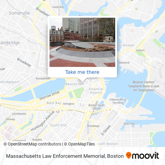 Massachusetts Law Enforcement Memorial map