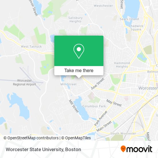 Worcester State University map