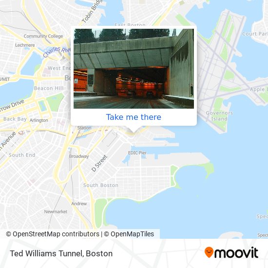 Mapa de Ted Williams Tunnel