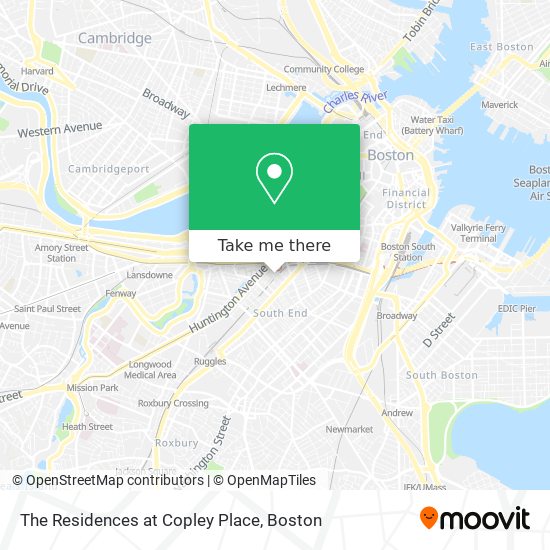 Mapa de The Residences at Copley Place