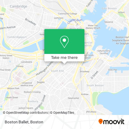 Boston Ballet map