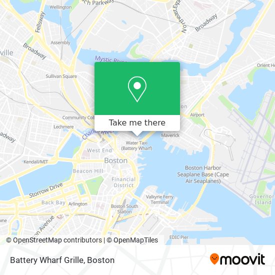 Battery Wharf Grille map