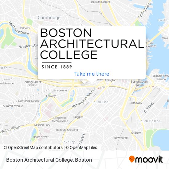 Boston Architectural College map