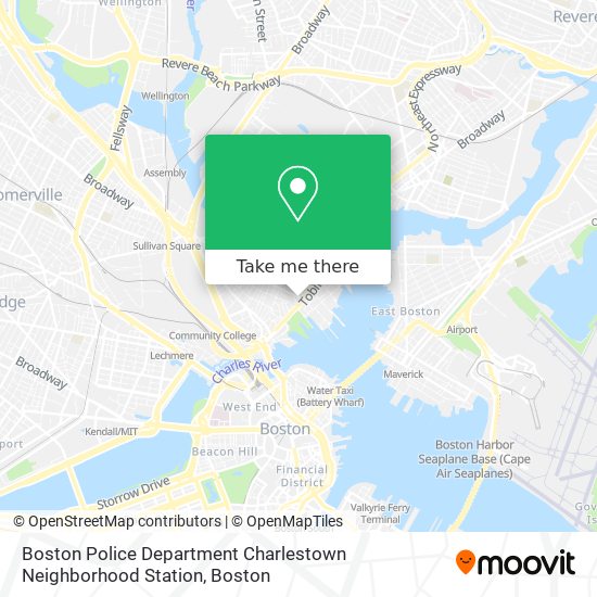 Boston Police Department Charlestown Neighborhood Station map