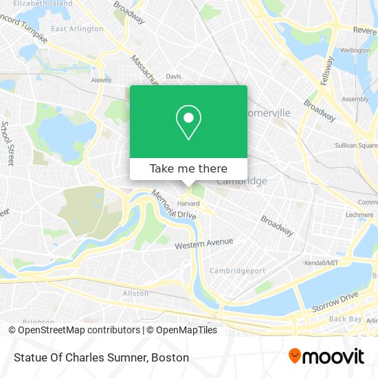 Statue Of Charles Sumner map