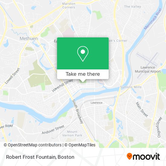Mapa de Robert Frost Fountain