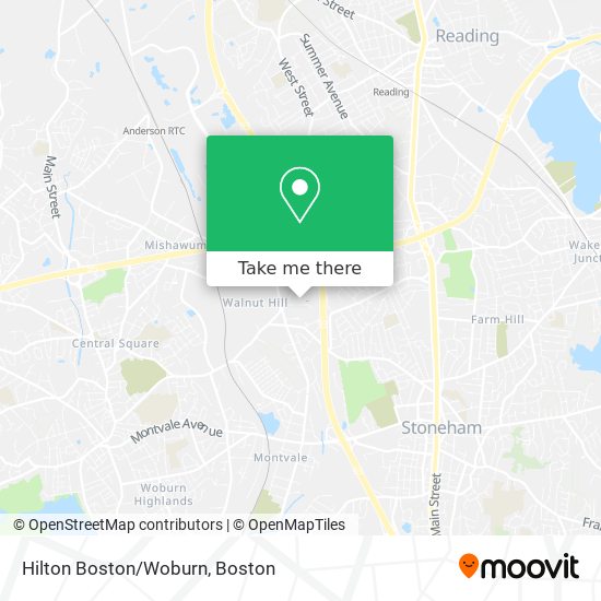 Hilton Boston/Woburn map