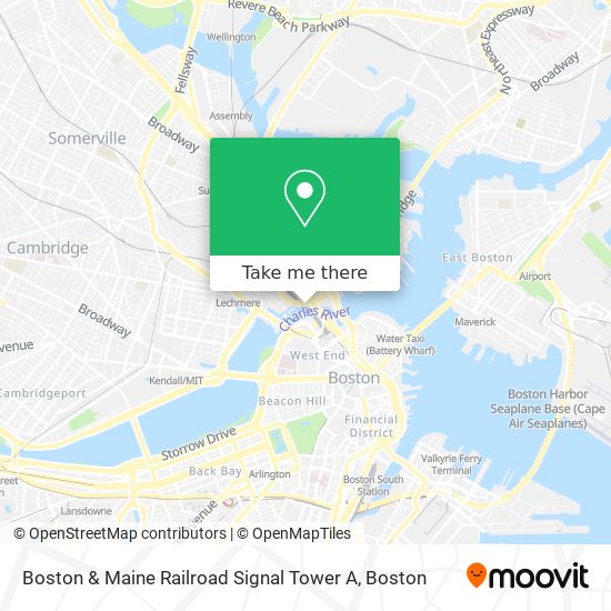 Boston & Maine Railroad Signal Tower A map