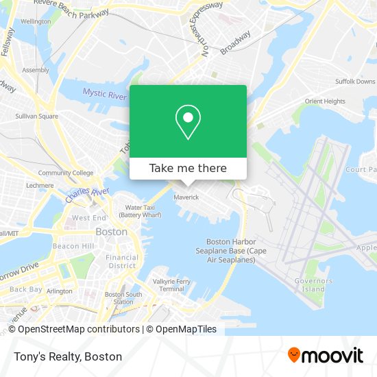 Tony's Realty map