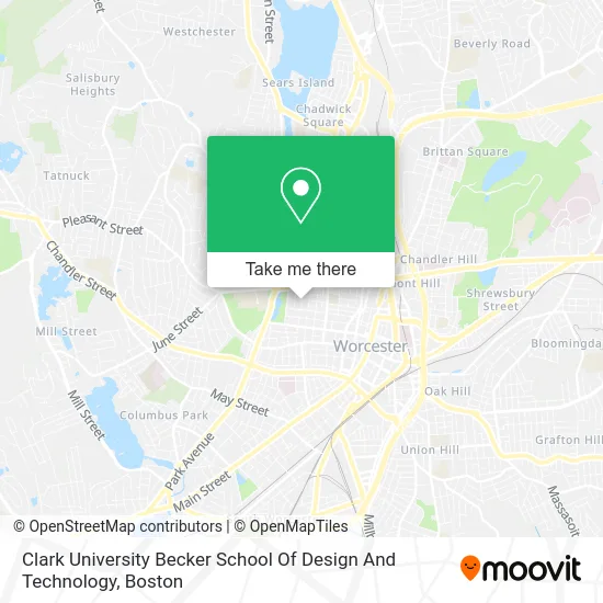 Clark University Becker School Of Design And Technology map
