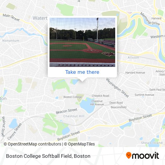 Mapa de Boston College Softball Field