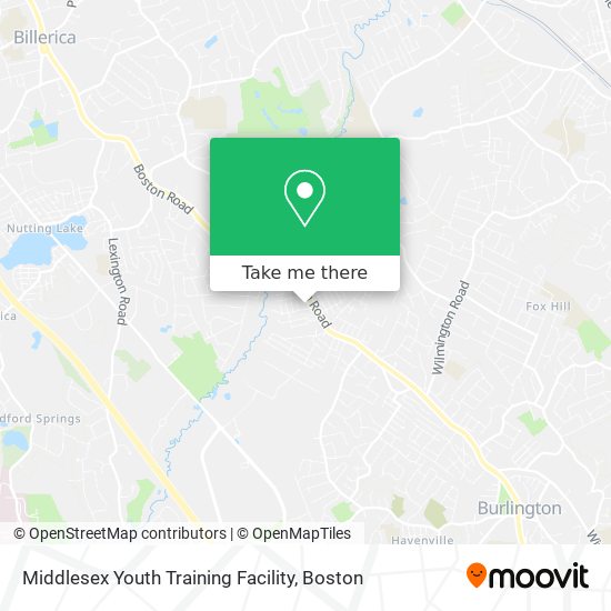 Middlesex Youth Training Facility map