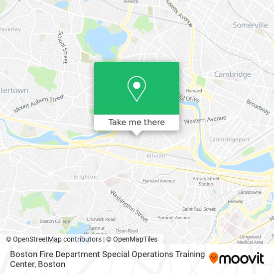Mapa de Boston Fire Department Special Operations Training Center