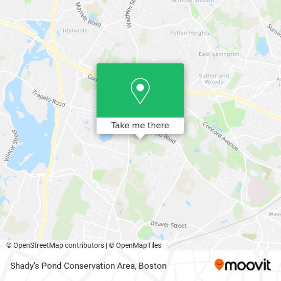 Shady's Pond Conservation Area map