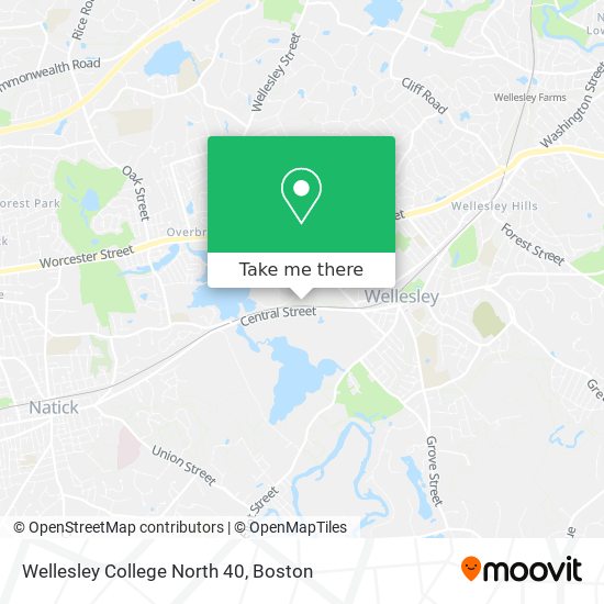 Mapa de Wellesley College North 40