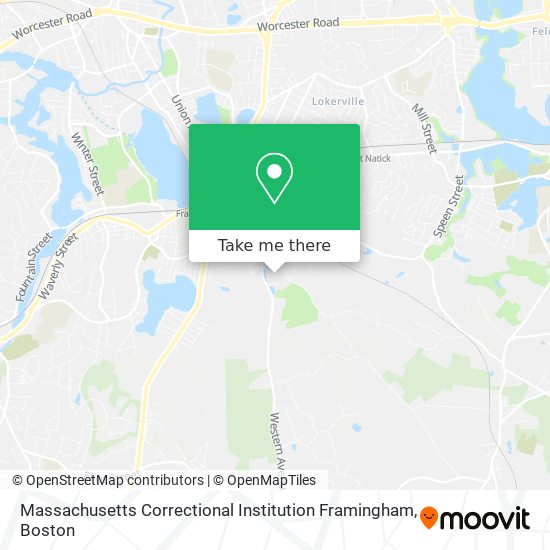 Massachusetts Correctional Institution Framingham map