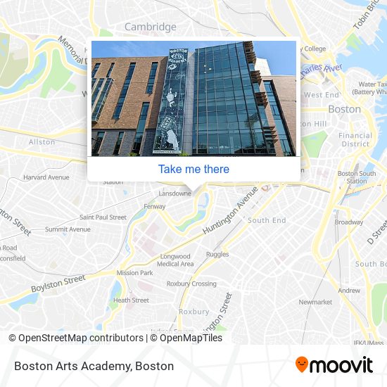 Mapa de Boston Arts Academy
