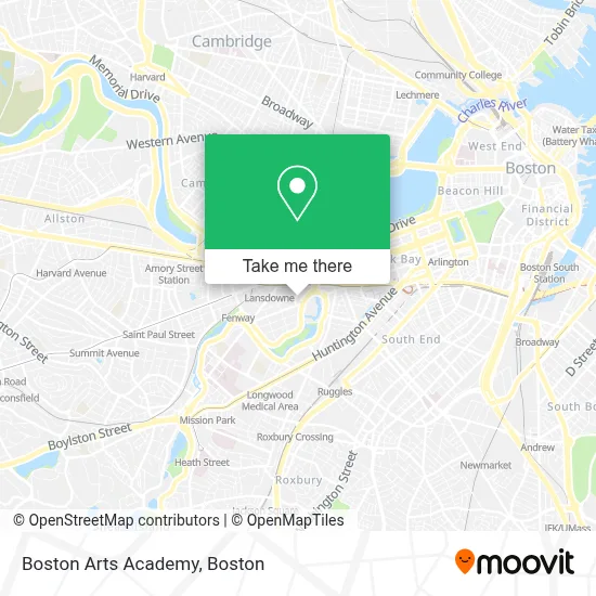 Boston Arts Academy map