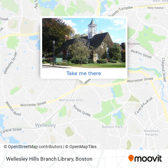 Wellesley Hills Branch Library map