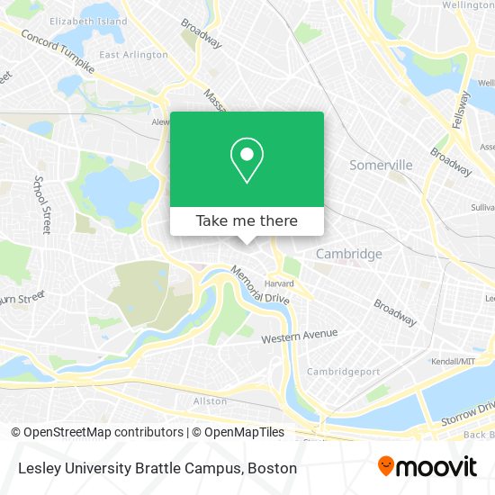 Lesley University Brattle Campus map