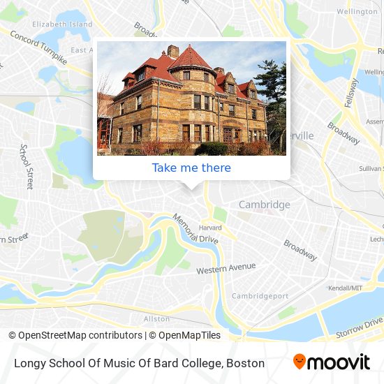 Longy School Of Music Of Bard College map