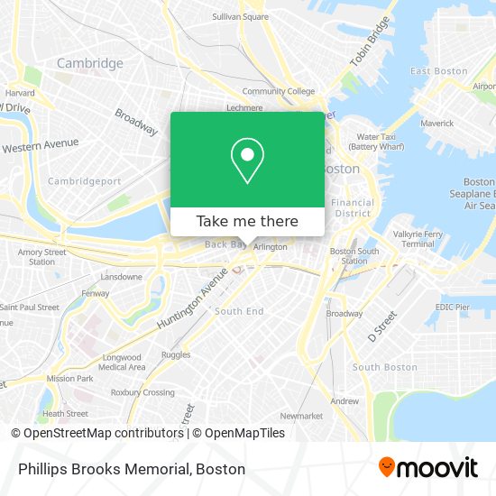Phillips Brooks Memorial map