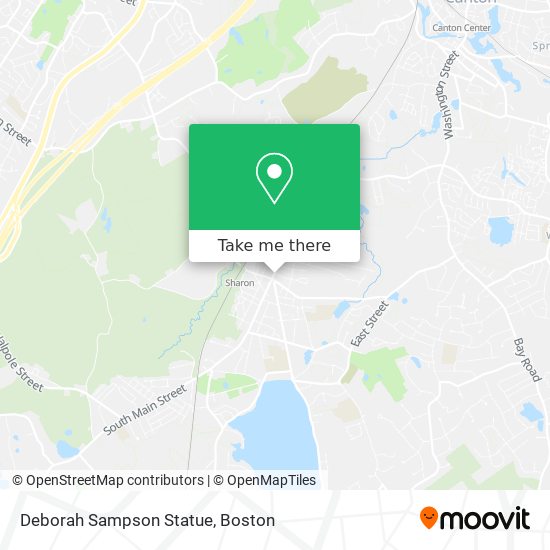 Deborah Sampson Statue map