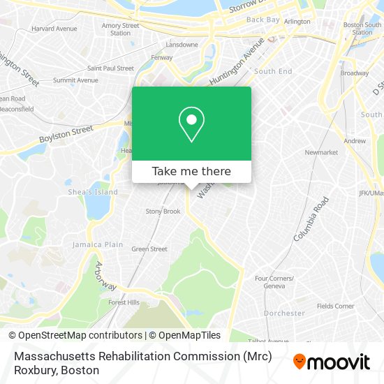 Massachusetts Rehabilitation Commission (Mrc) Roxbury map