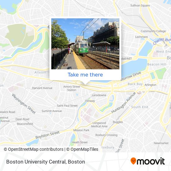 Boston University Central map