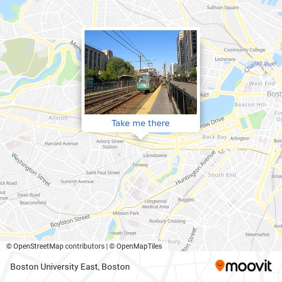 Boston University East map