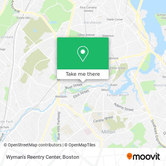 Mapa de Wyman's Reentry Center