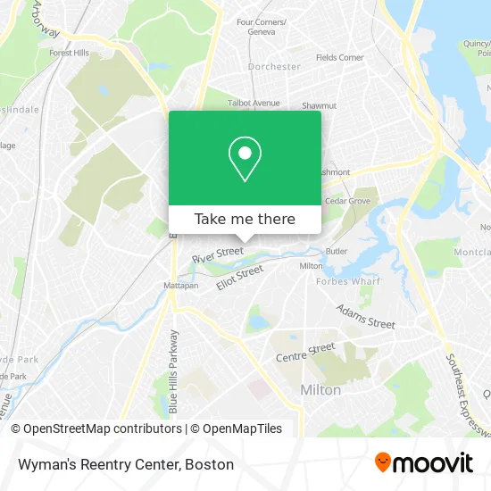 Wyman's Reentry Center map