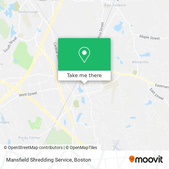 Mansfield Shredding Service map