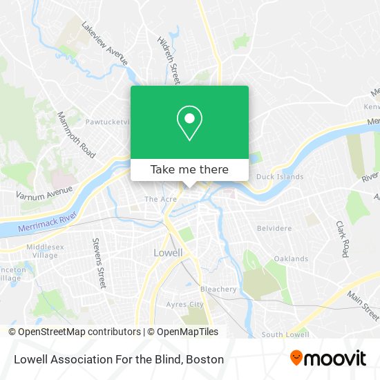 Mapa de Lowell Association For the Blind