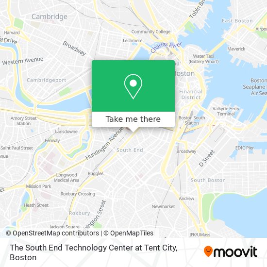 The South End Technology Center at Tent City map