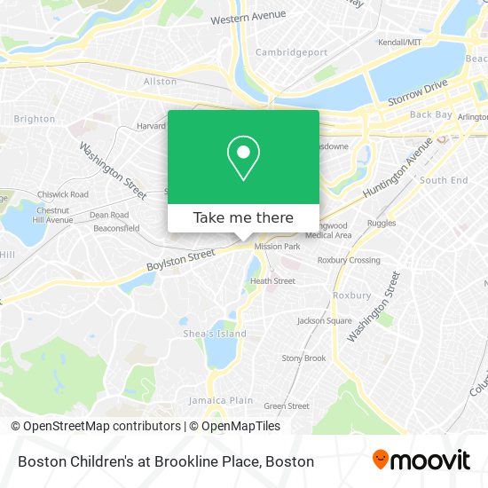 Boston Children's at Brookline Place map