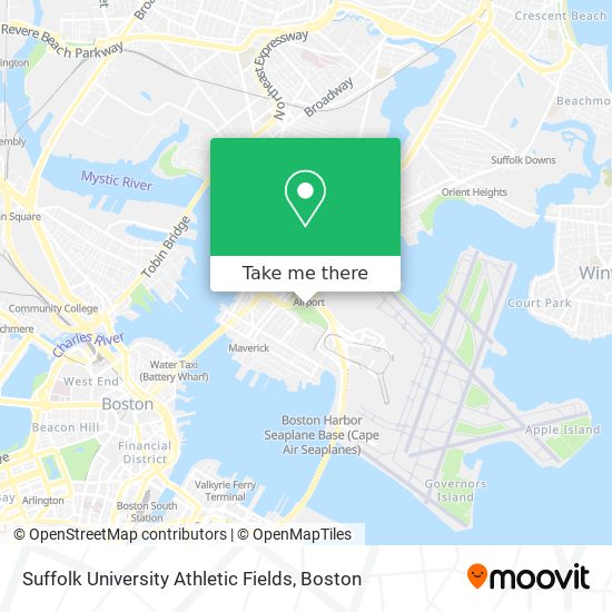 Suffolk University Athletic Fields map