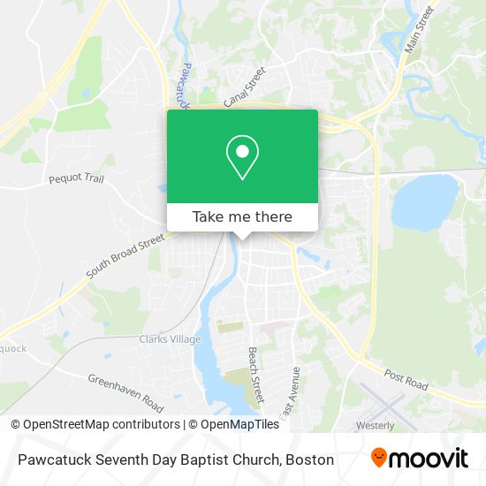 Pawcatuck Seventh Day Baptist Church map