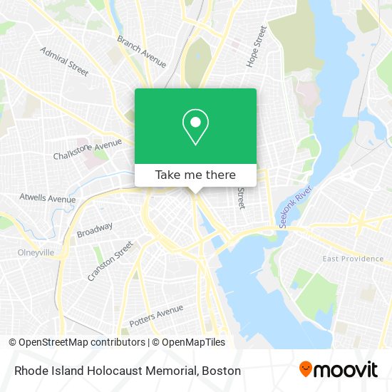 Rhode Island Holocaust Memorial map